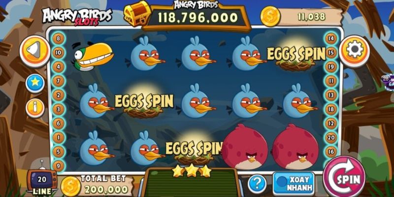 Nổ hũ cực to cùng Angry birds